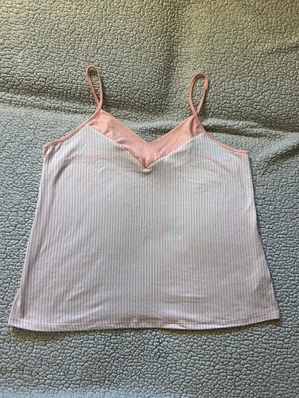 Vera Bradley -- baby pink striped sleep tank top